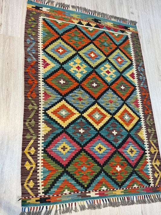 Kilim. Geometric Pattern.