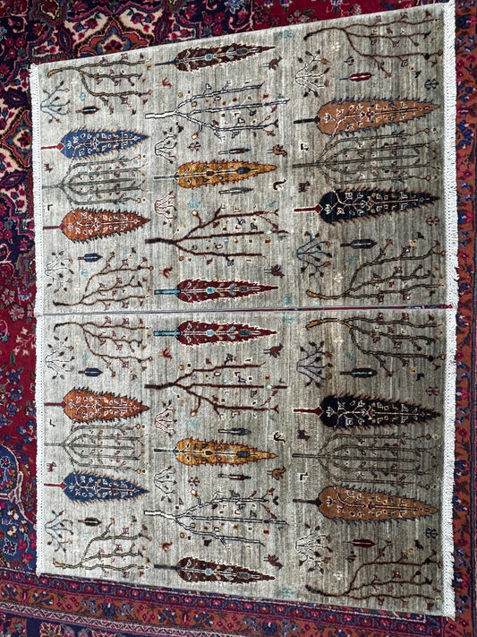 Wool Rug. Whispering Trees.