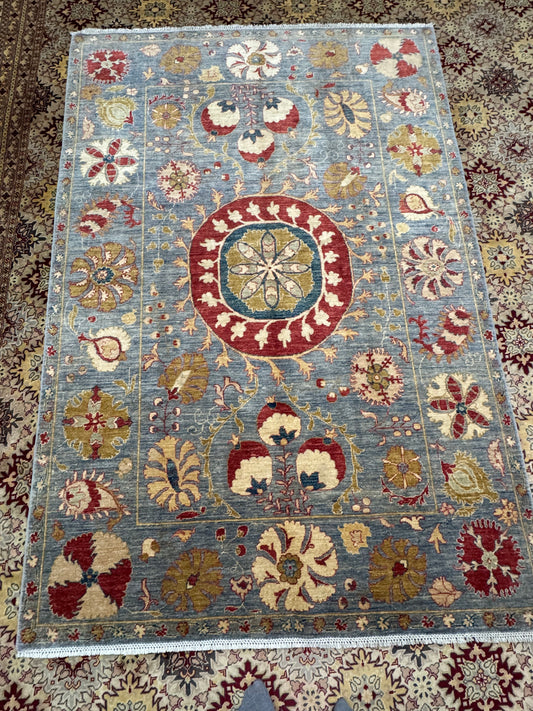 Wool Rug. Suzani.