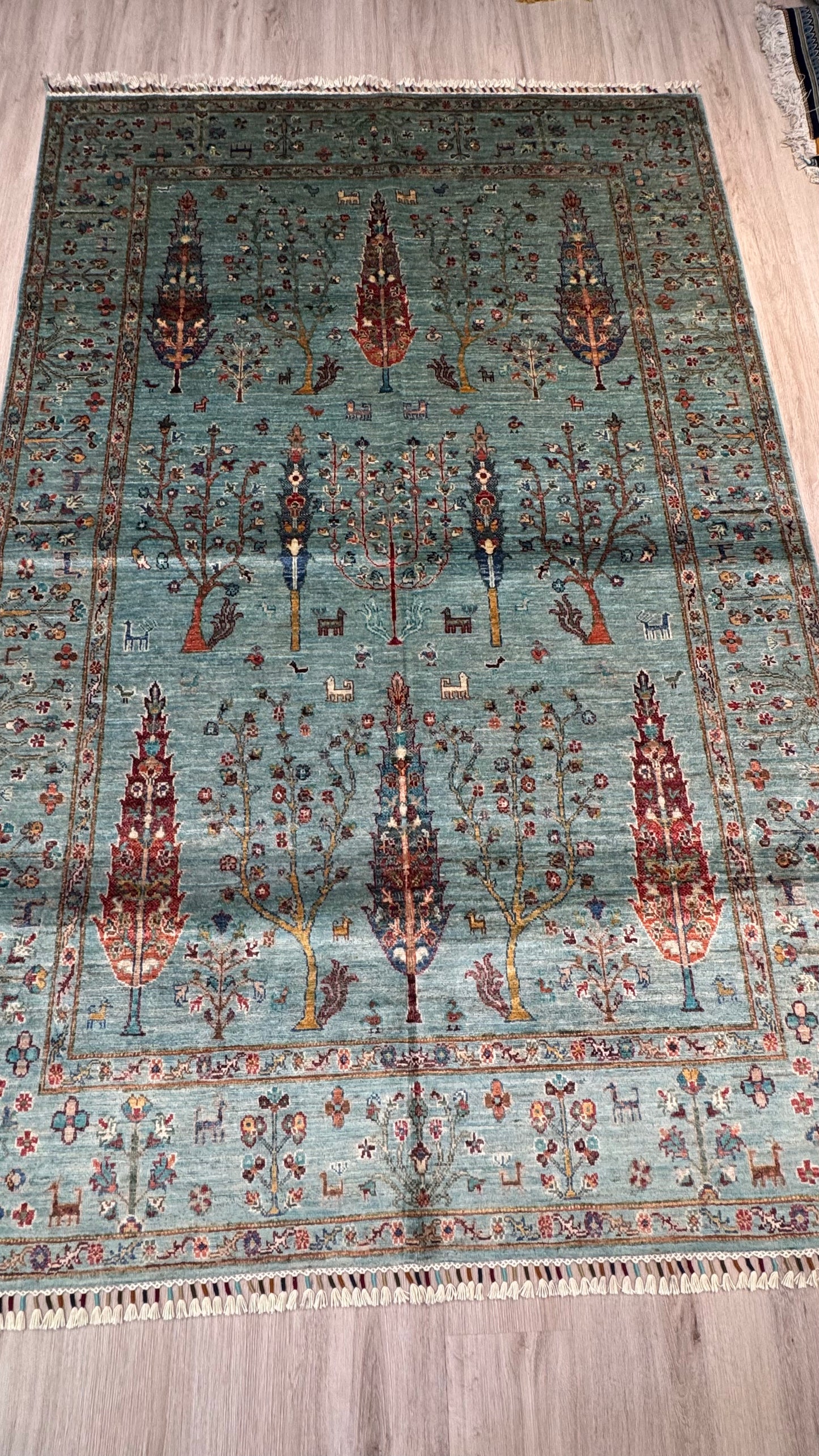 Wool Rug. Whispering Trees.