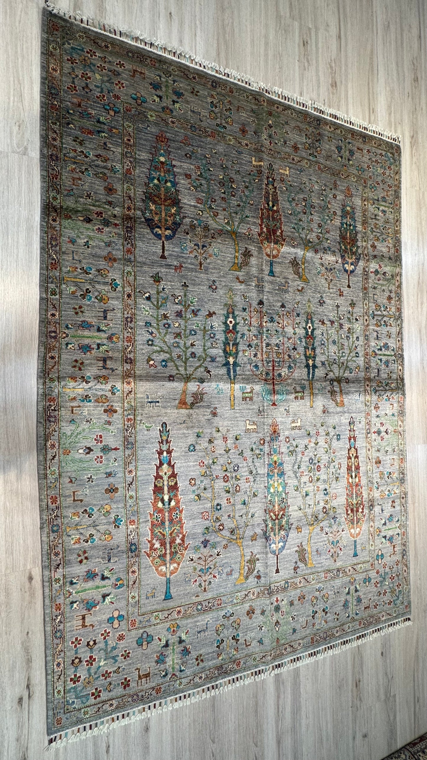 Wool Rug. Whispering Trees.