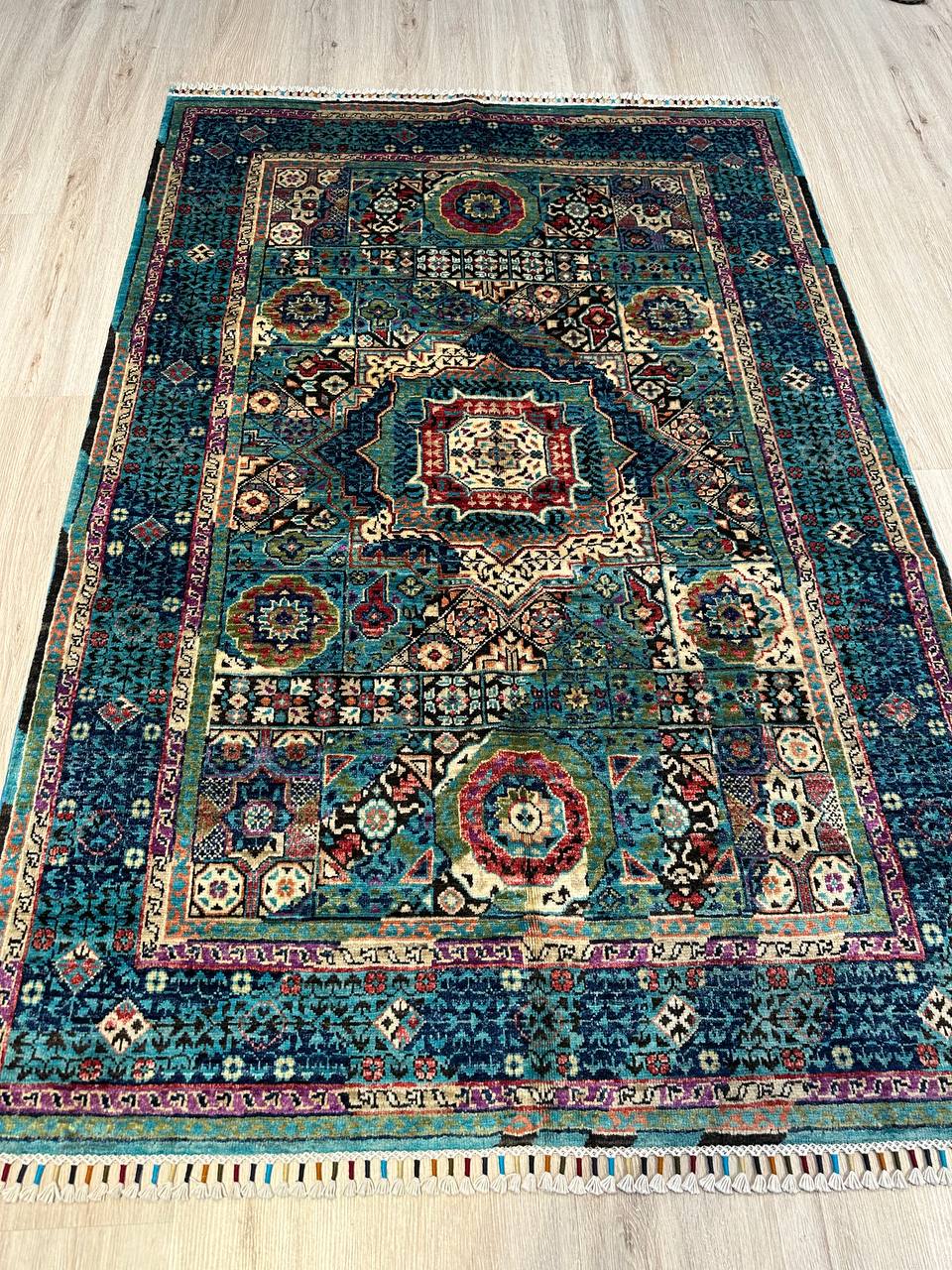 Wool Rug. Uzbek Pattern Runner.
