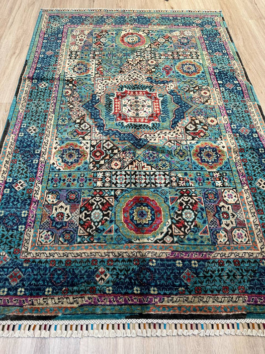 Wool Rug. Uzbek Pattern Runner.