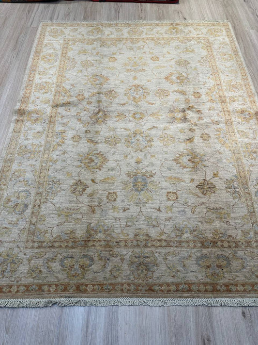 Wool Rug. Faded Floral.