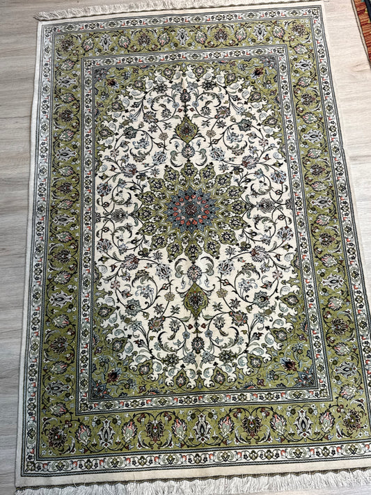 Silk Rug. Imperial Persian.