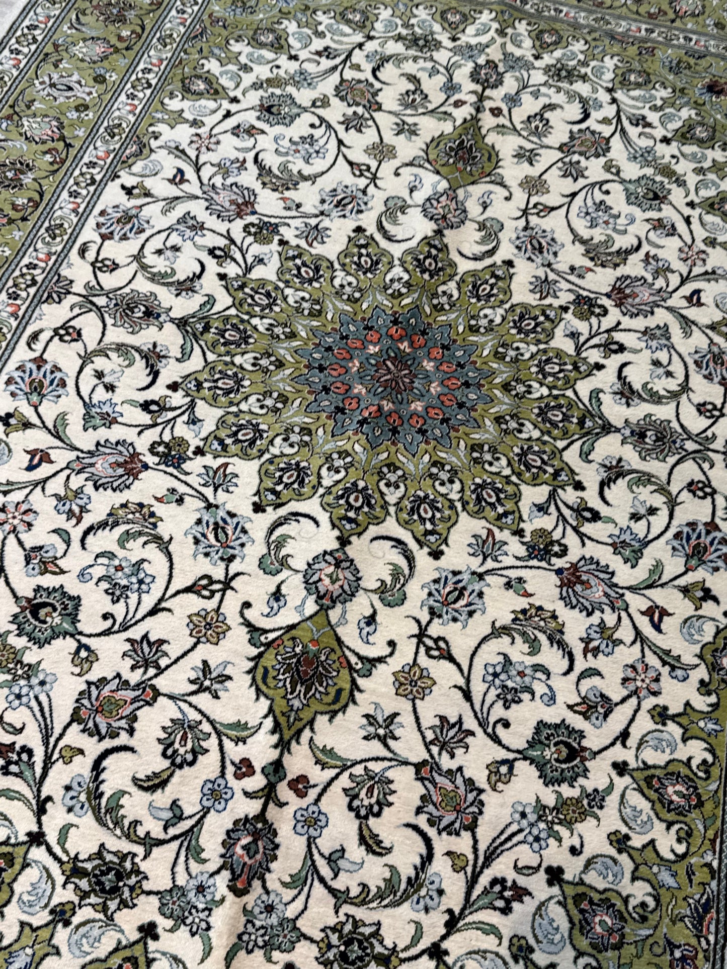 Silk Rug. Imperial Persian.