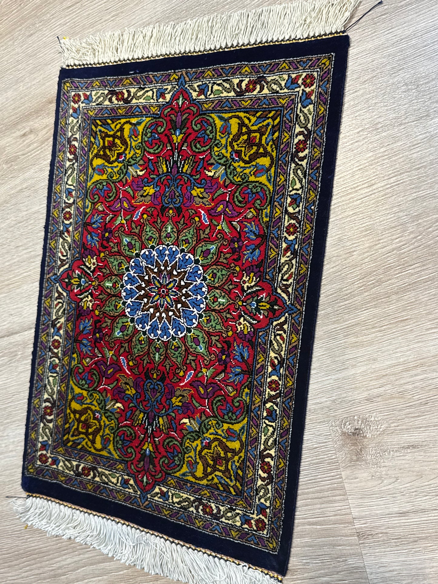 Silk Rug. Garden Bloom.