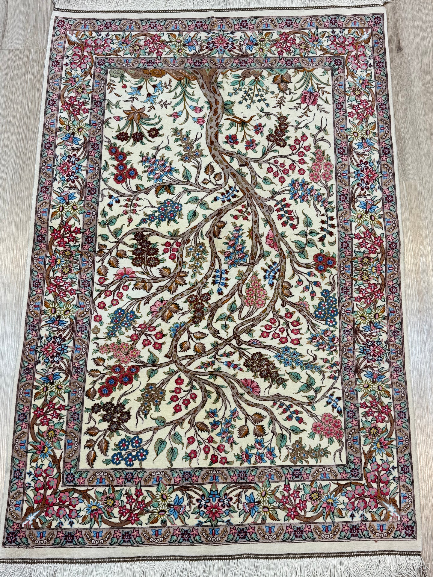Silk Rug. Tree of Life.
