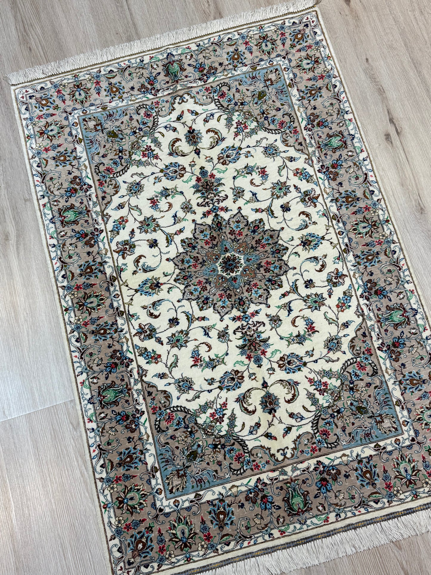 Silk Rug. Imperial Persian.