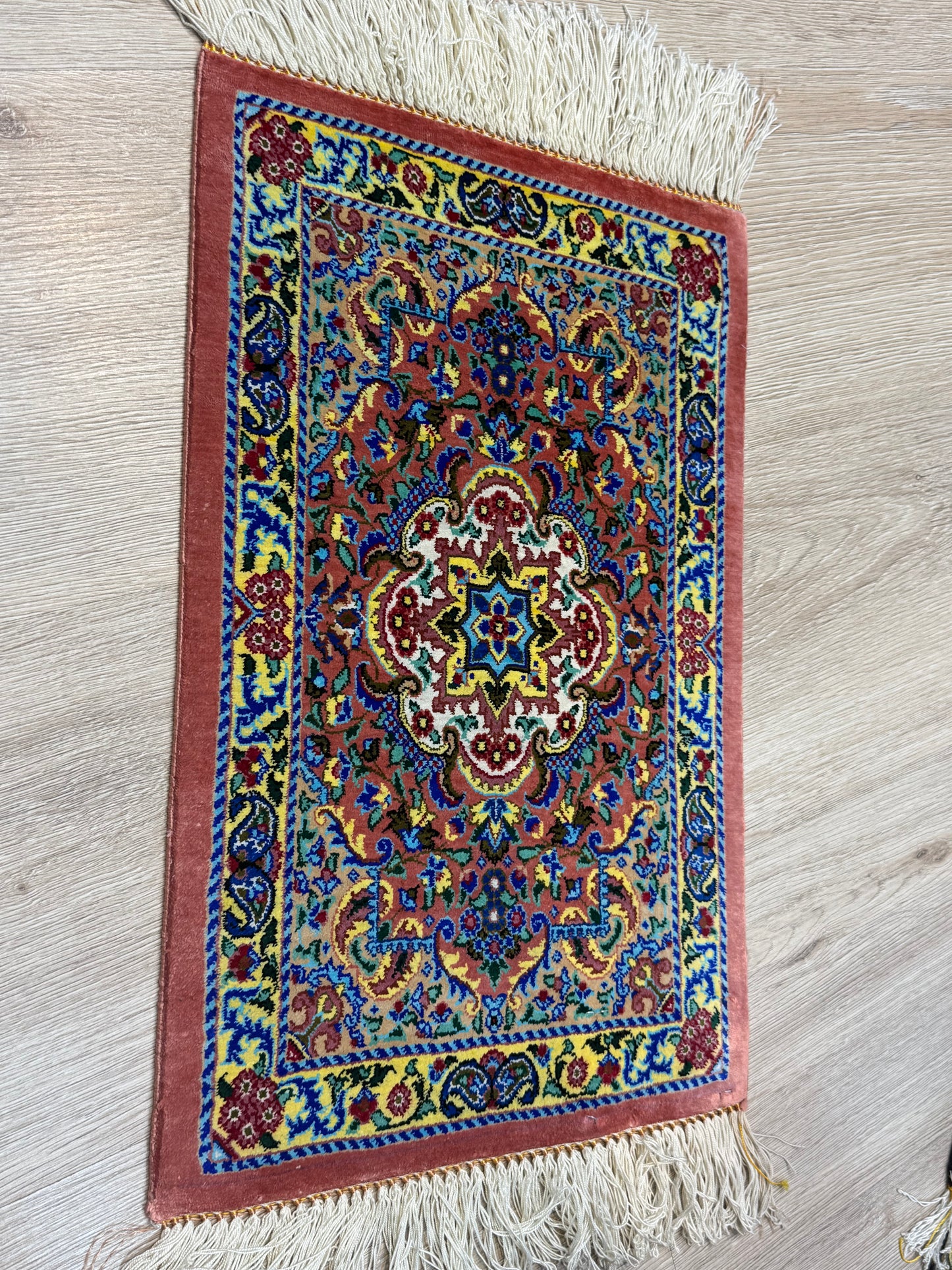 Silk Rug. Garden Bloom.