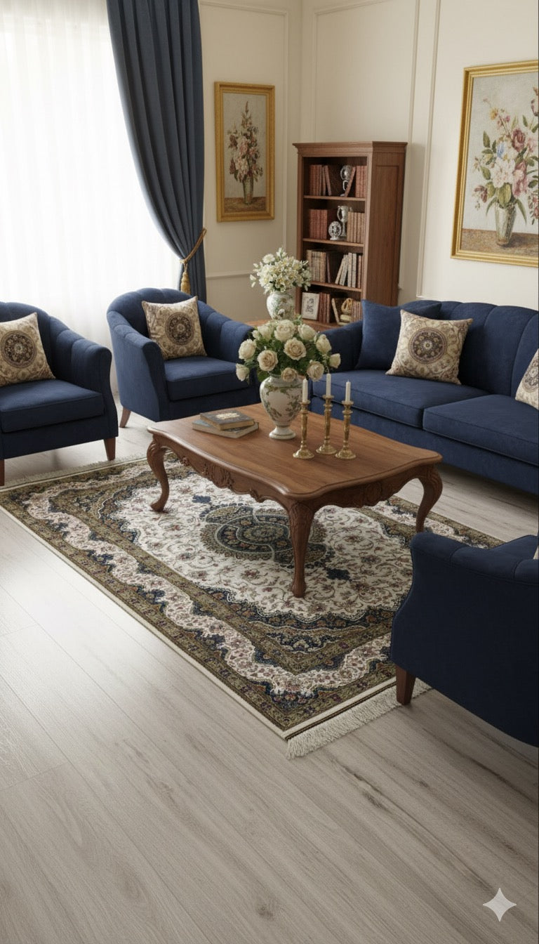 Silk Rug. Garden Bloom.