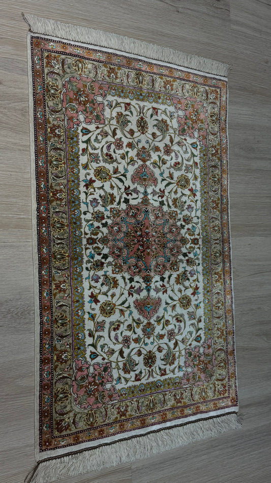 Silk Rug. Garden Bloom.