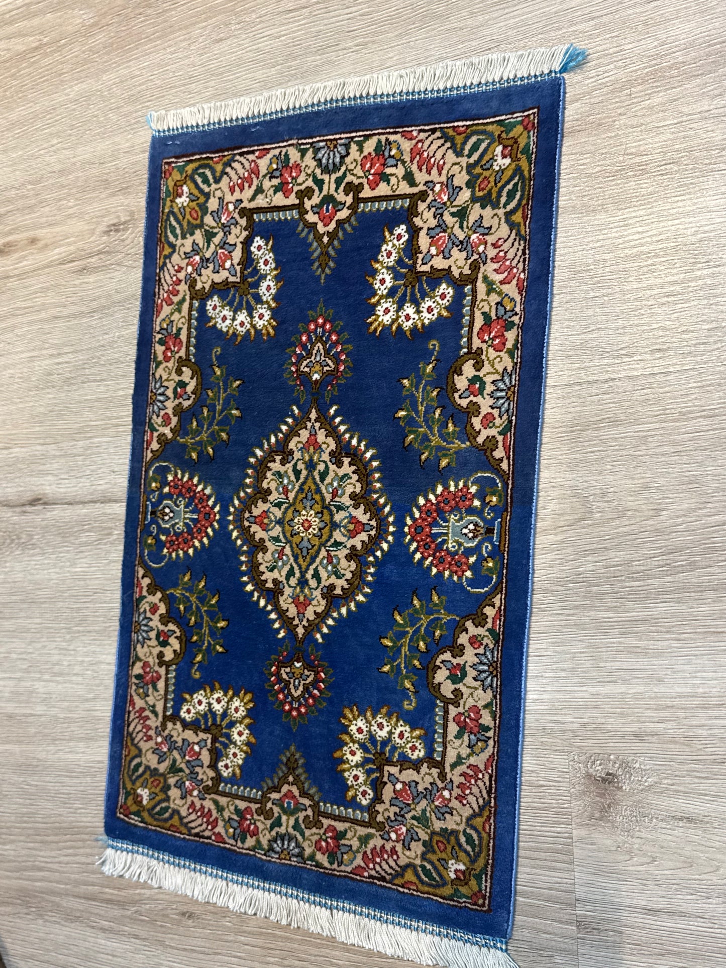 Silk Rug. Imperial Persian.