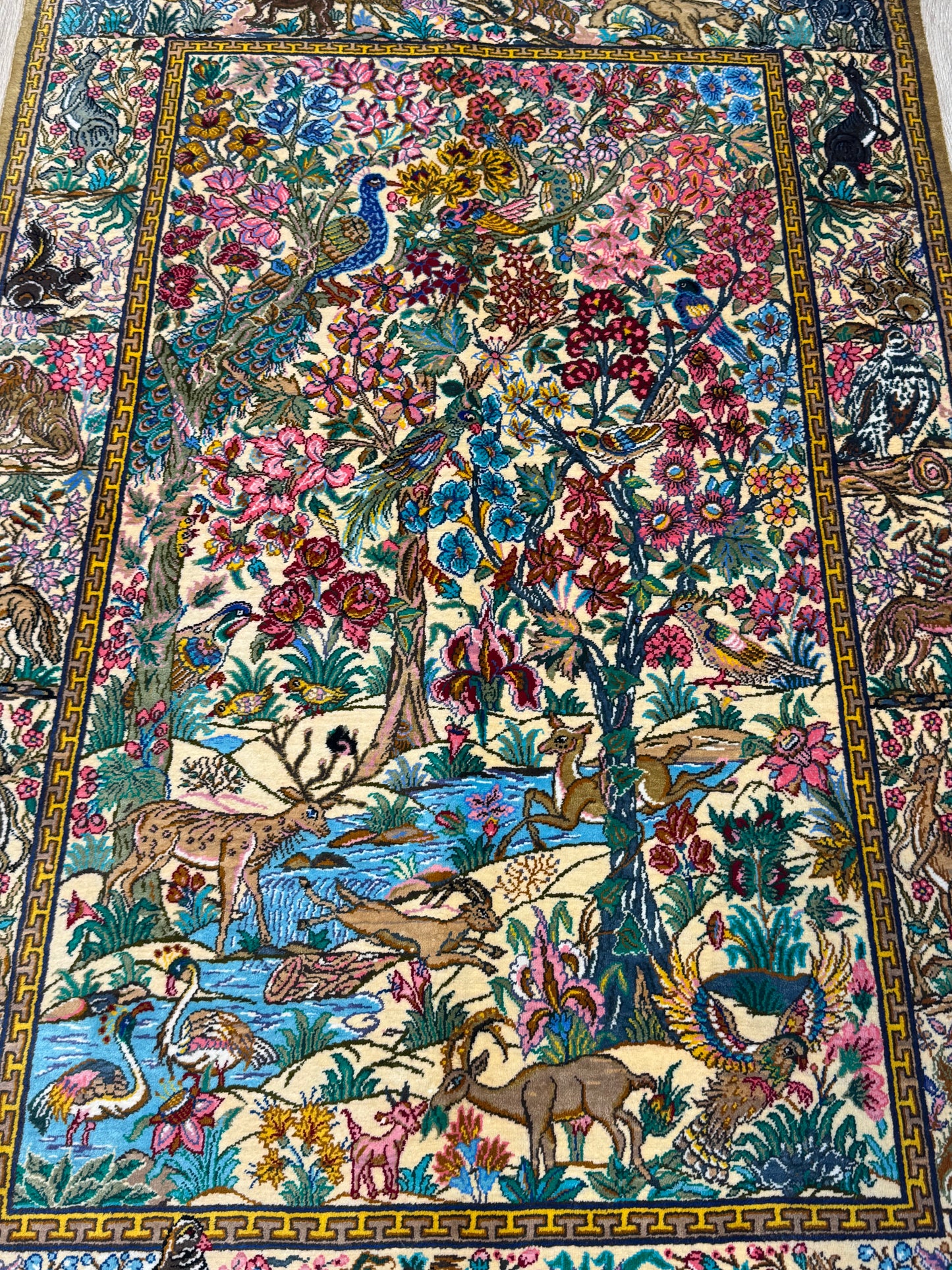 Silk Rug. Gates of Paradise.