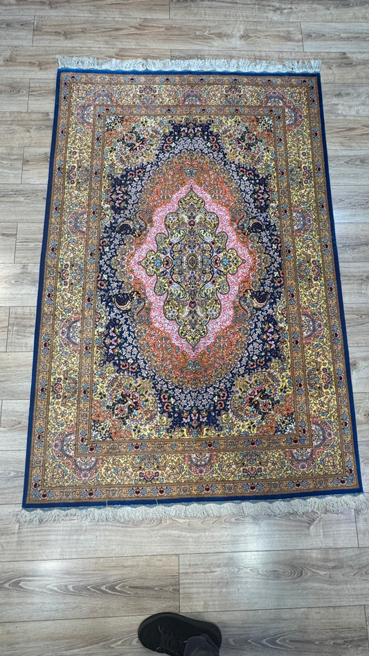 Silk Rug. Nayrang Medallion.