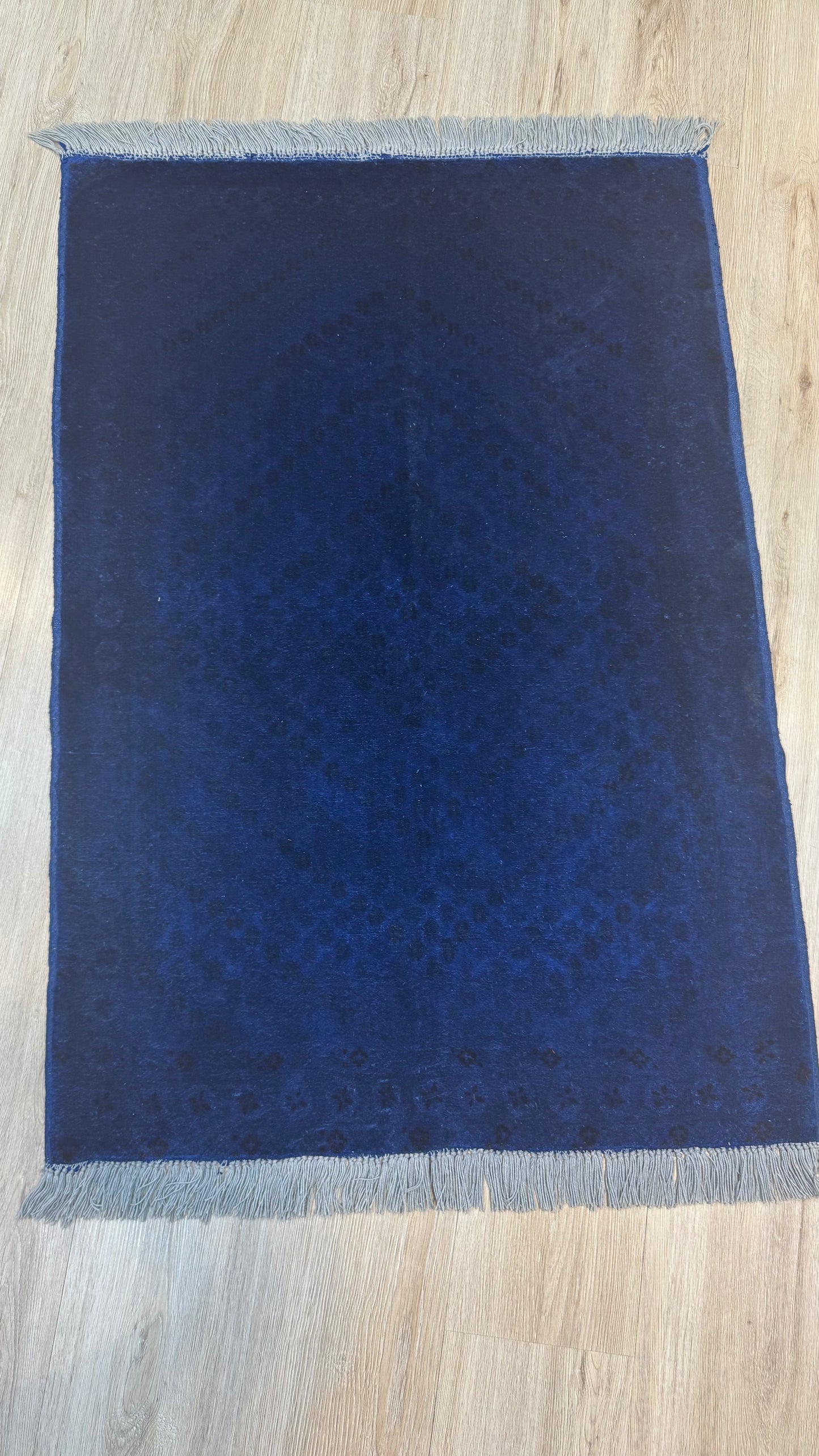 Silk Rug. Dyed in Blue.