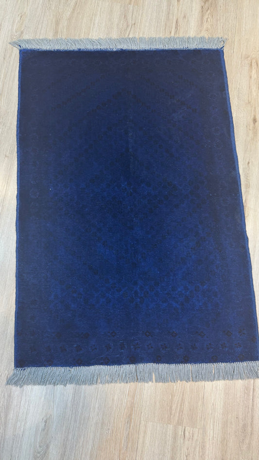 Silk Rug. Dyed in Blue.