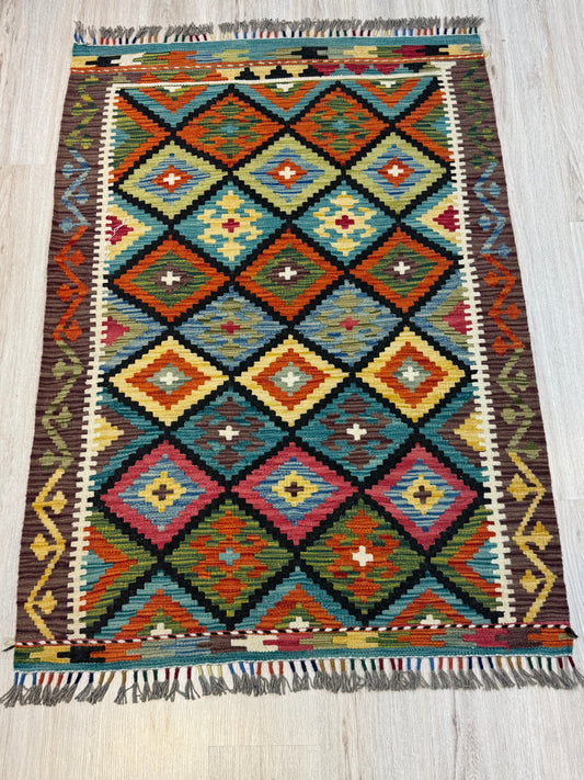 Kilim. Geometric Pattern.