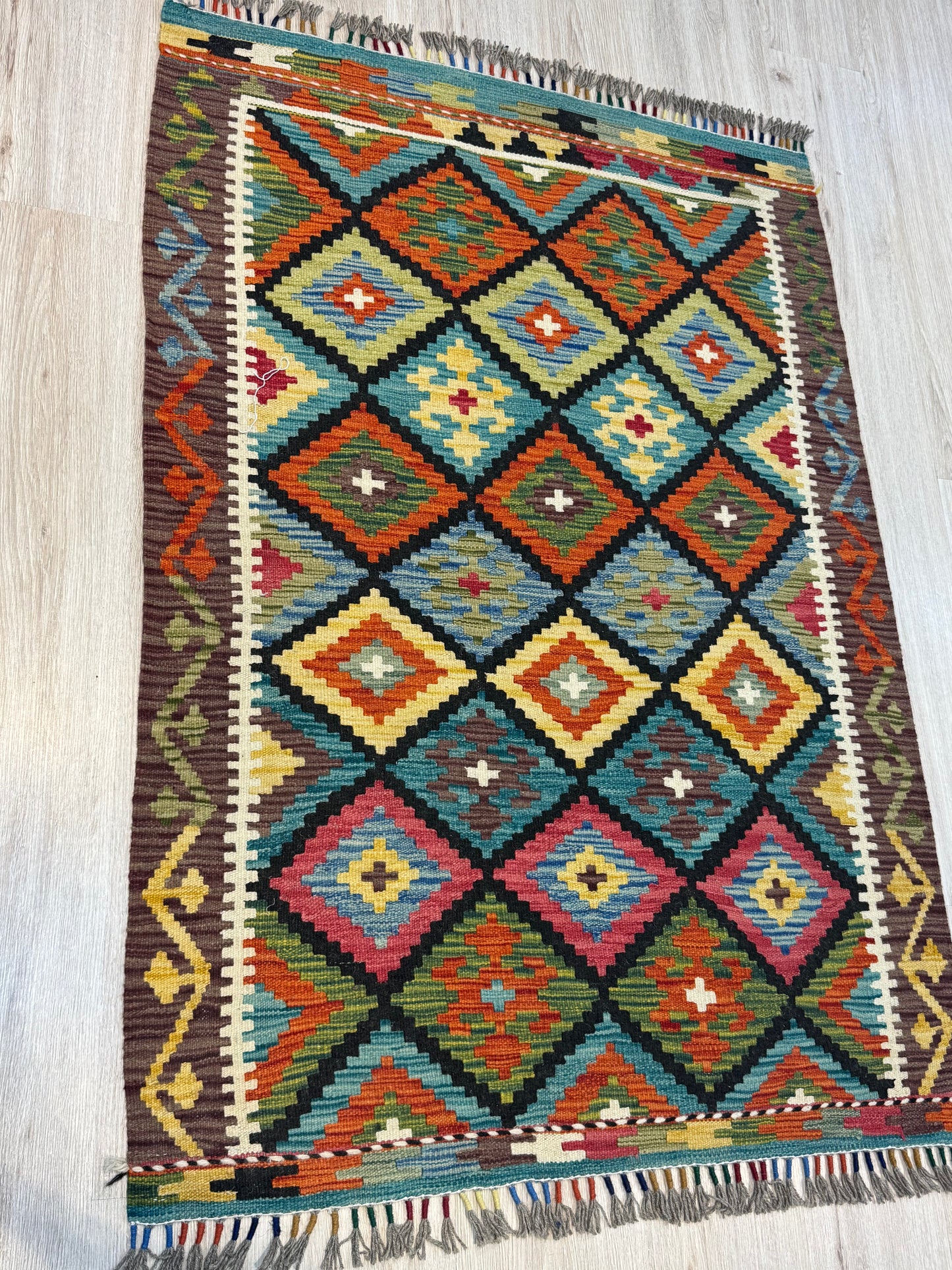 Kilim. Geometric Pattern.