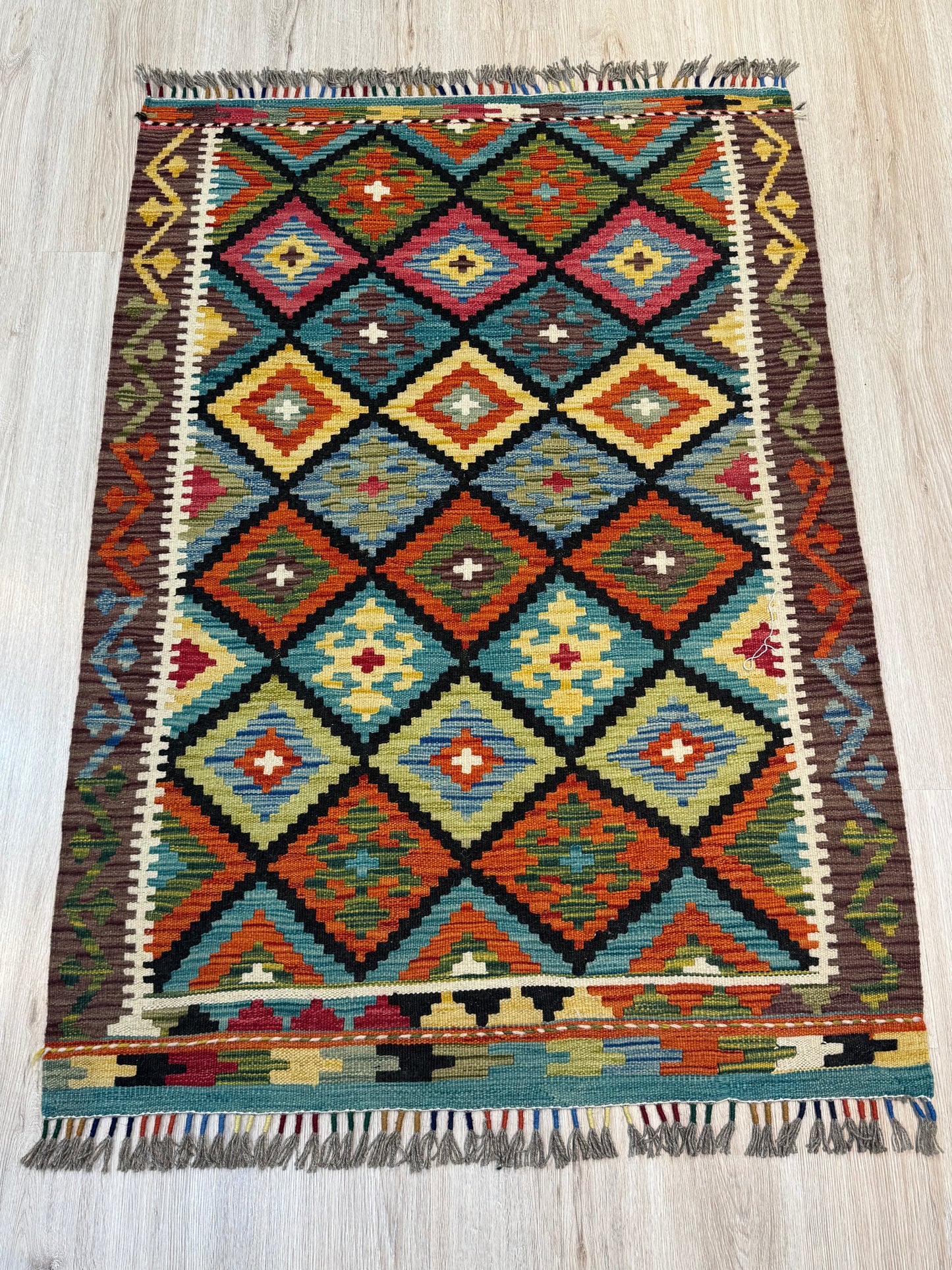 Kilim. Geometric Pattern.