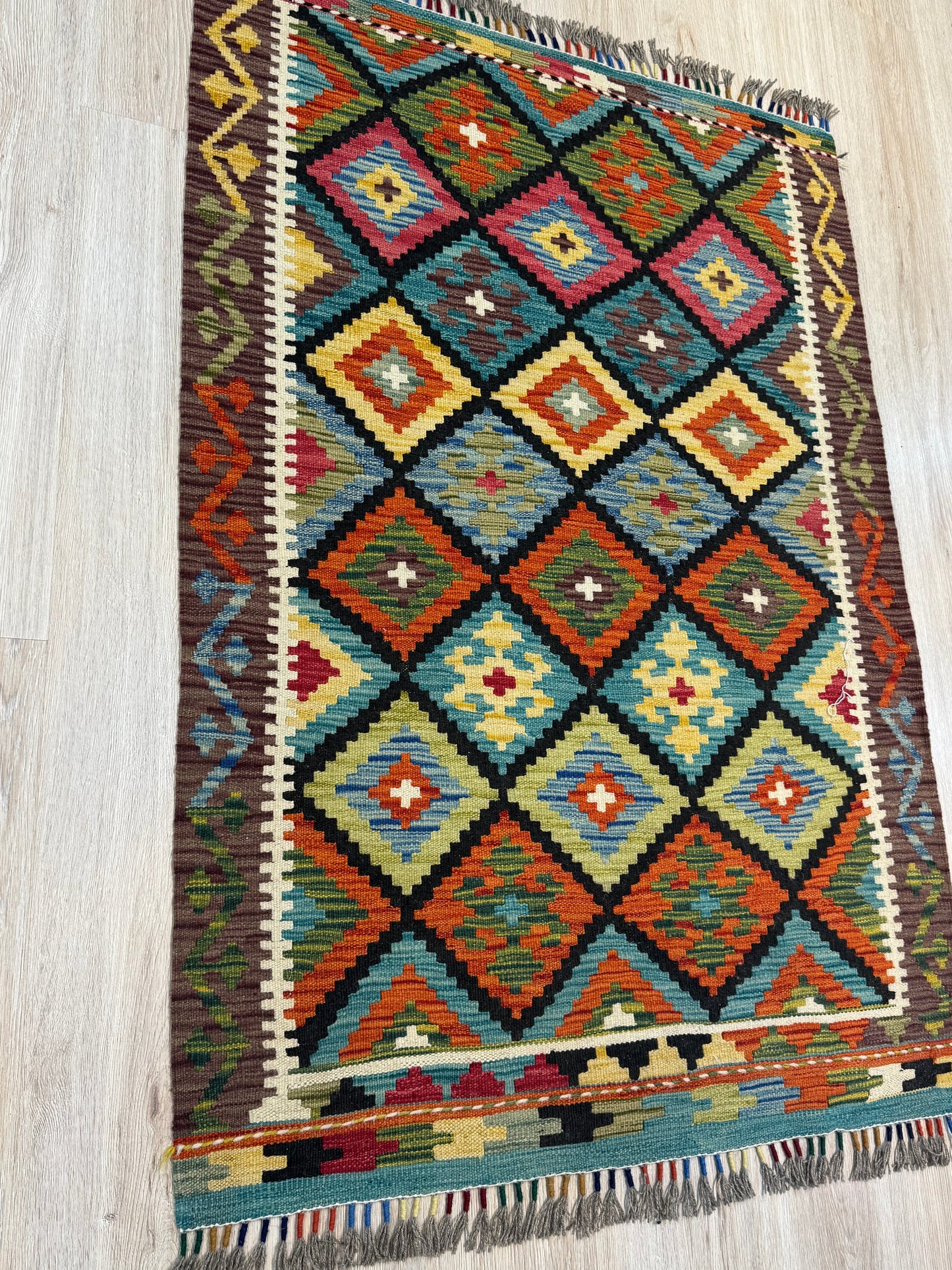 Kilim. Geometric Pattern.