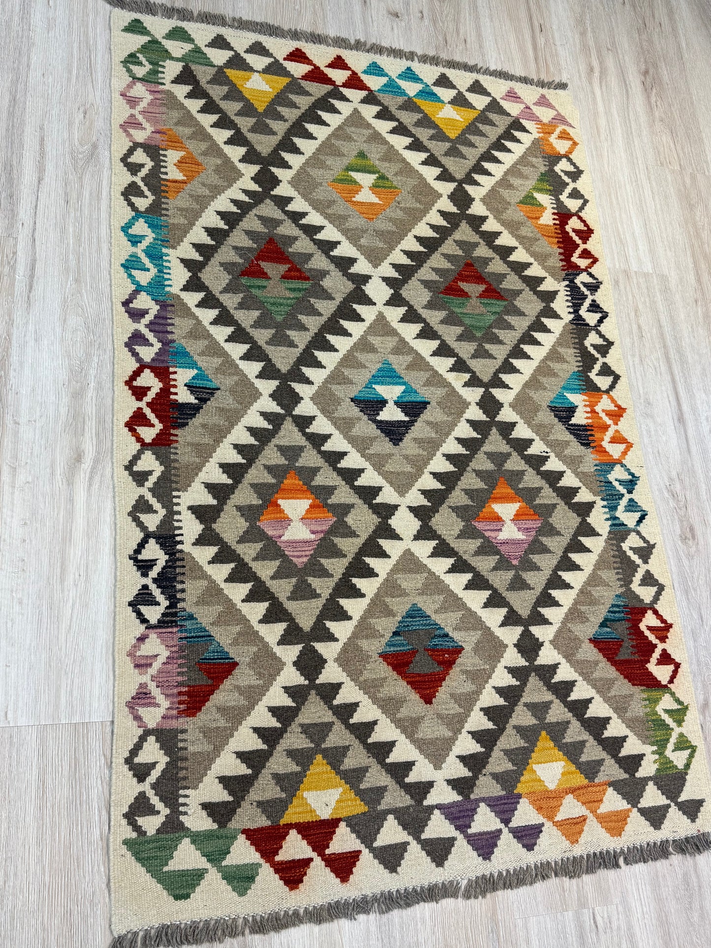 Kilim. Geometric Pattern.