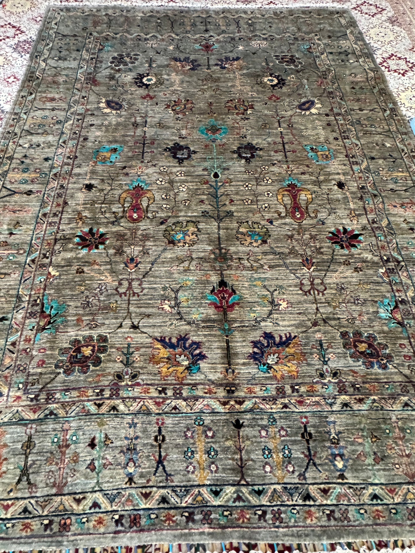 Wool Rug. Garden Bloom.