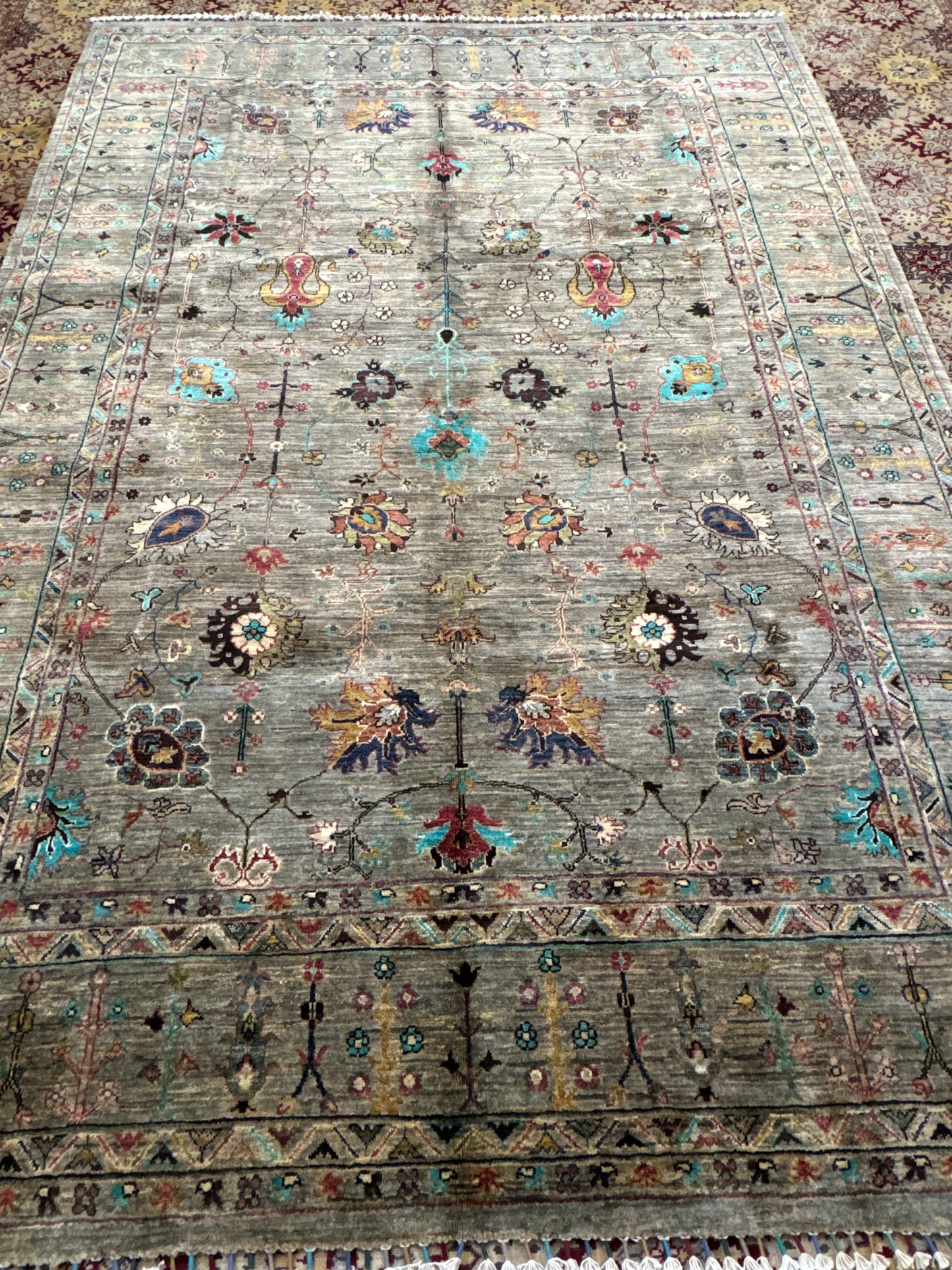 Wool Rug. Garden Bloom.