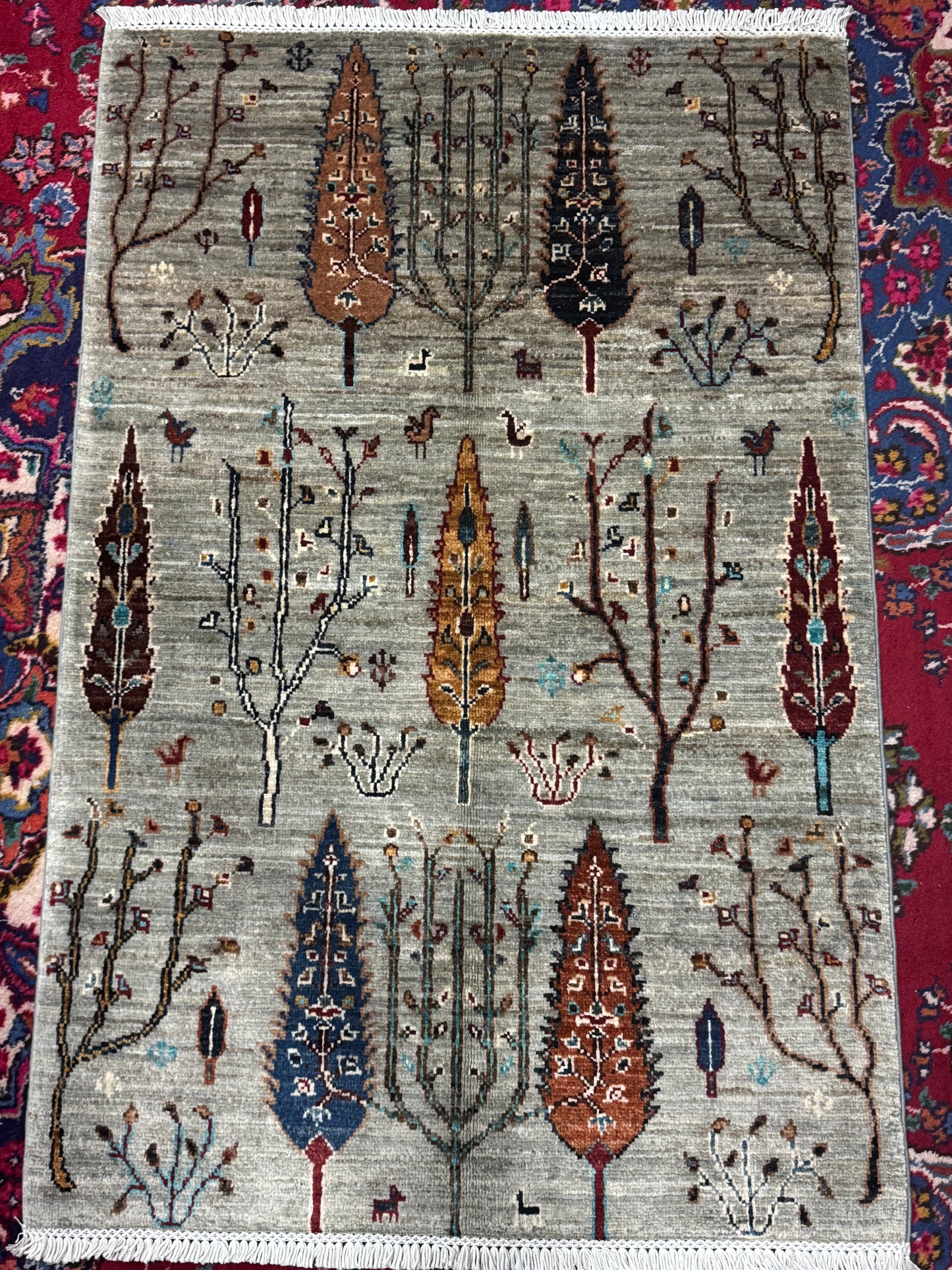 Wool Rug. Whispering Trees.