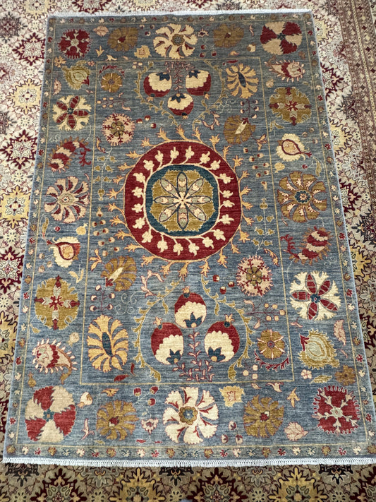 Wool Rug. Suzani.