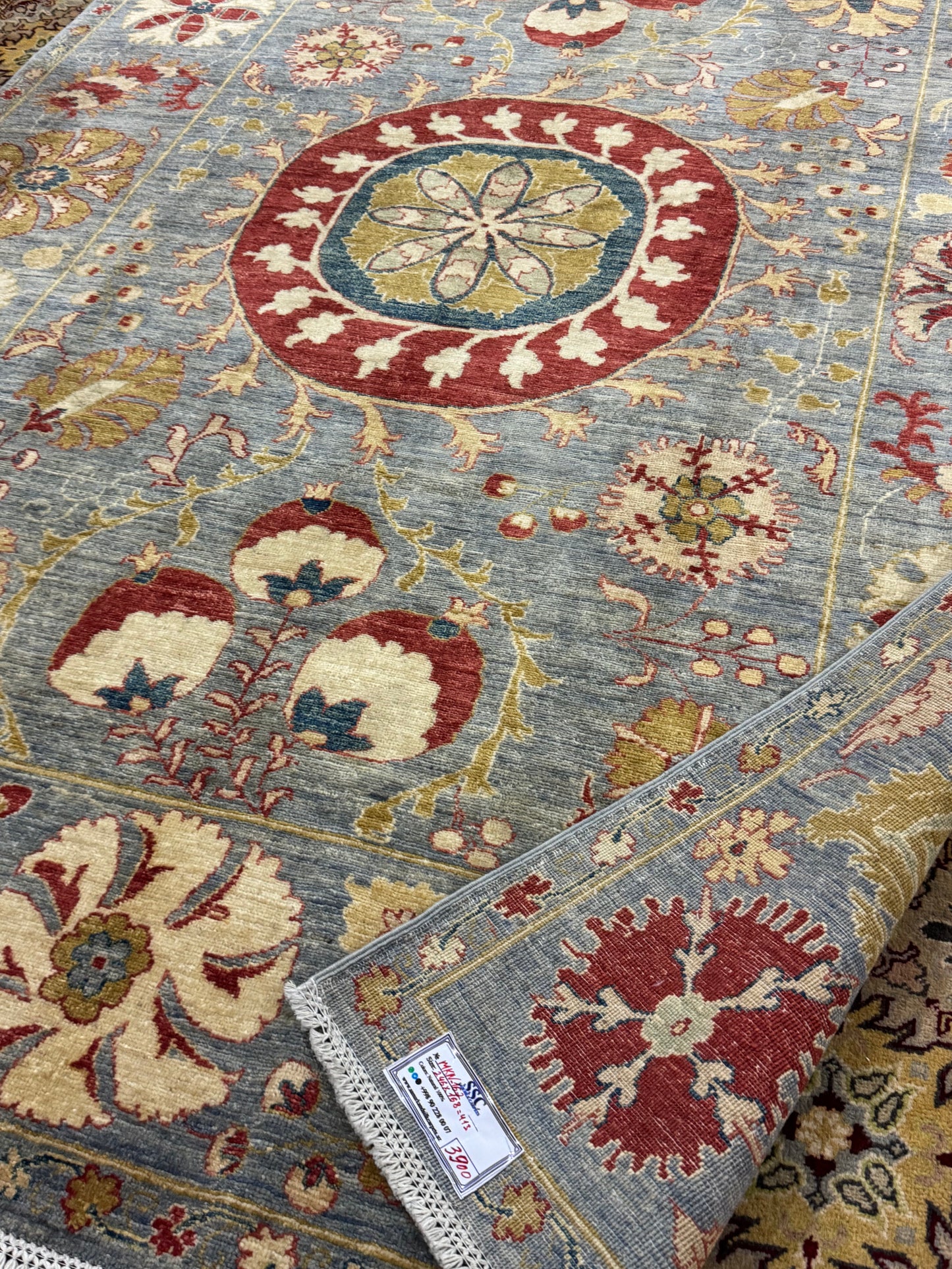 Wool Rug. Suzani.