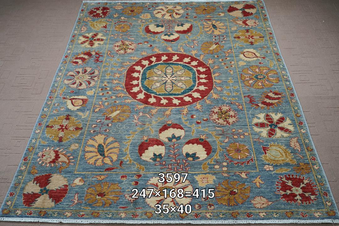 Wool Rug. Suzani.