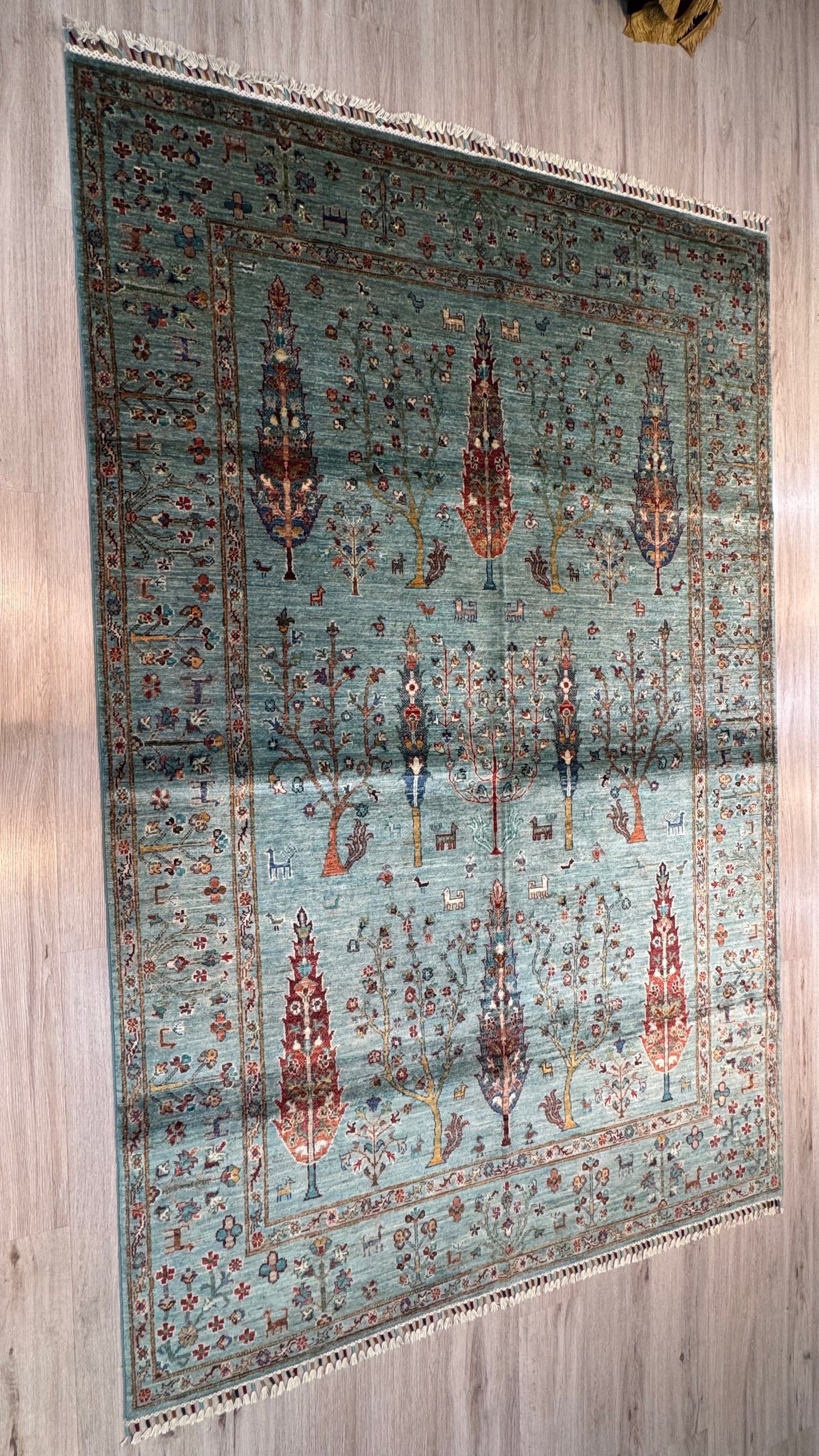 Wool Rug. Whispering Trees.