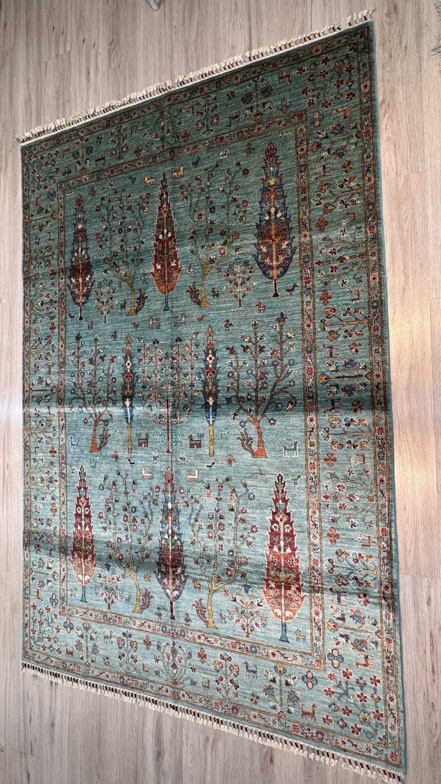 Wool Rug. Whispering Trees.