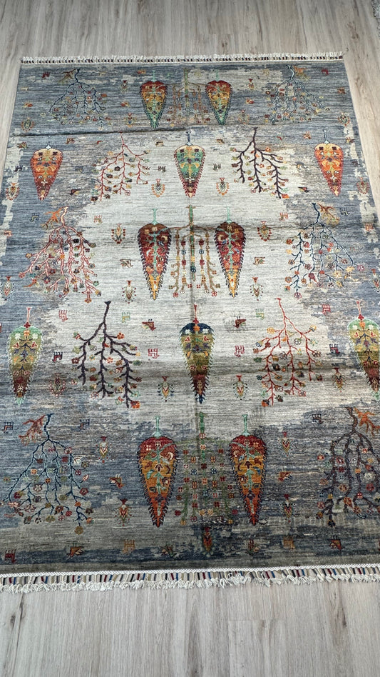 Wool Rug. Garden of a Thousand Nights.