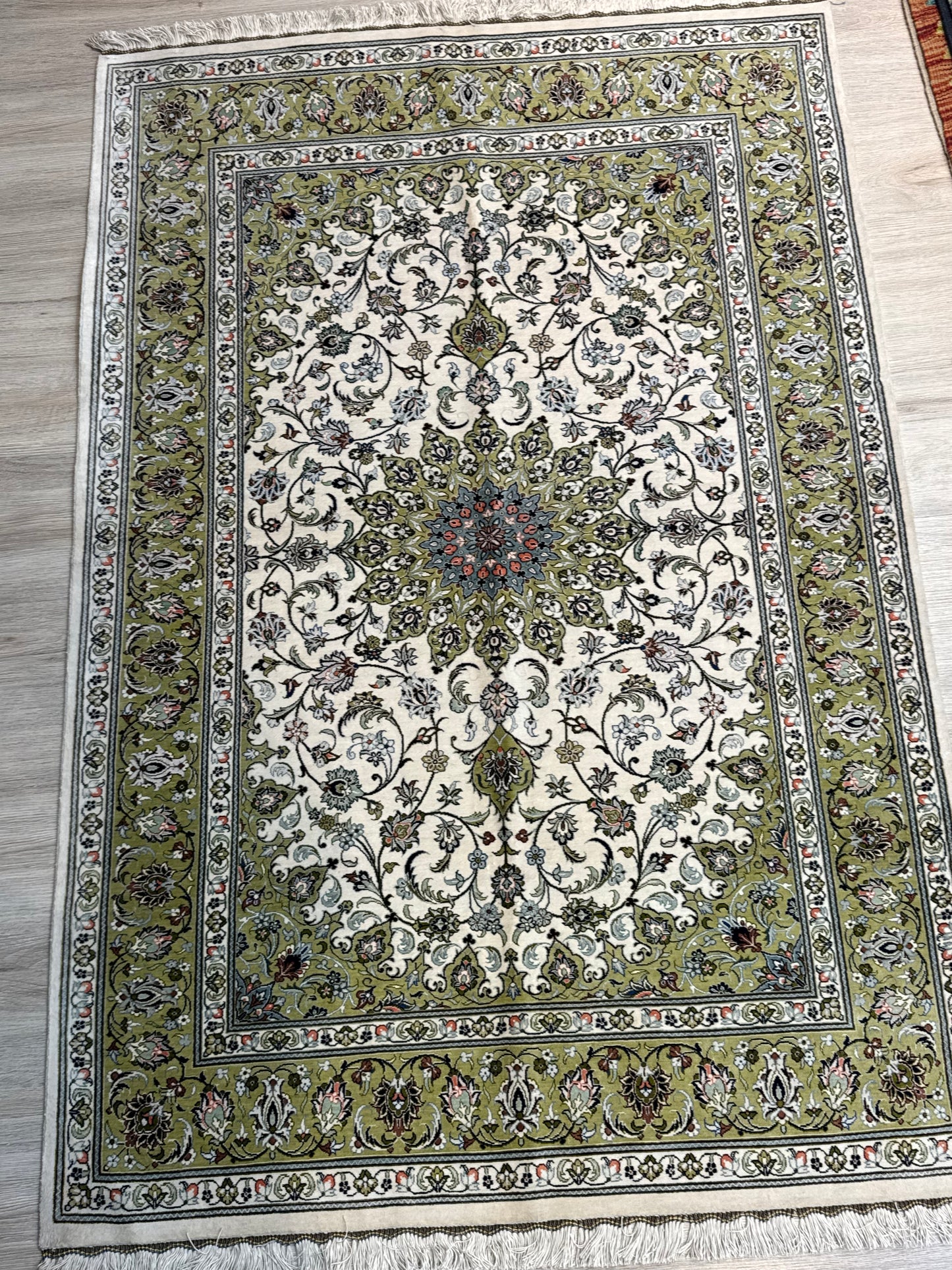 Silk Rug. Imperial Persian.