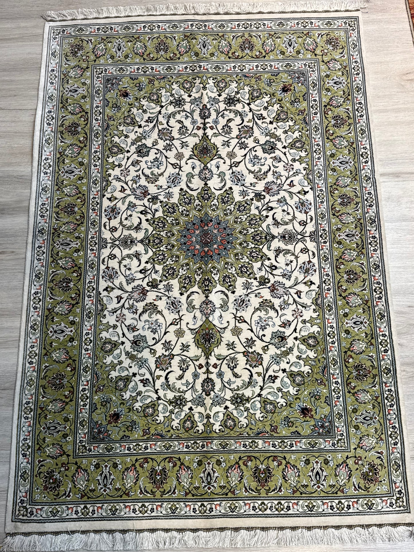Silk Rug. Imperial Persian.