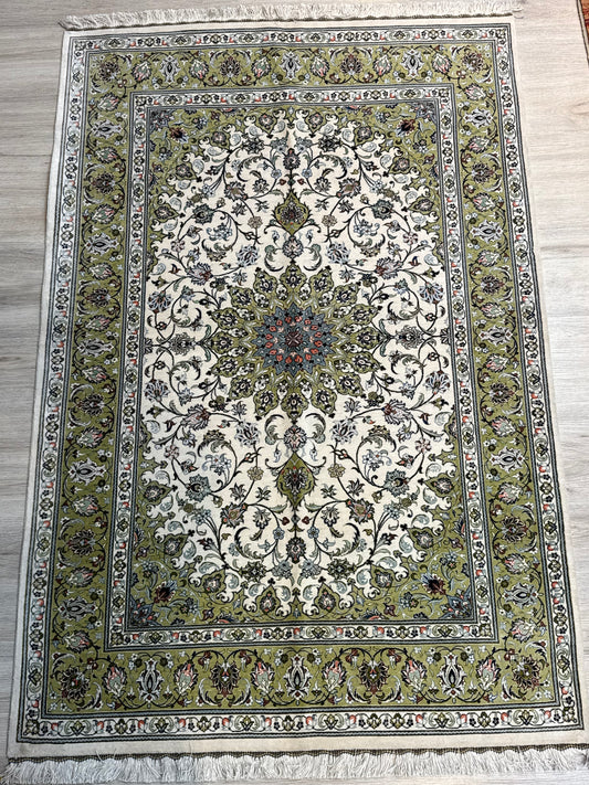 Silk Rug. Imperial Persian.