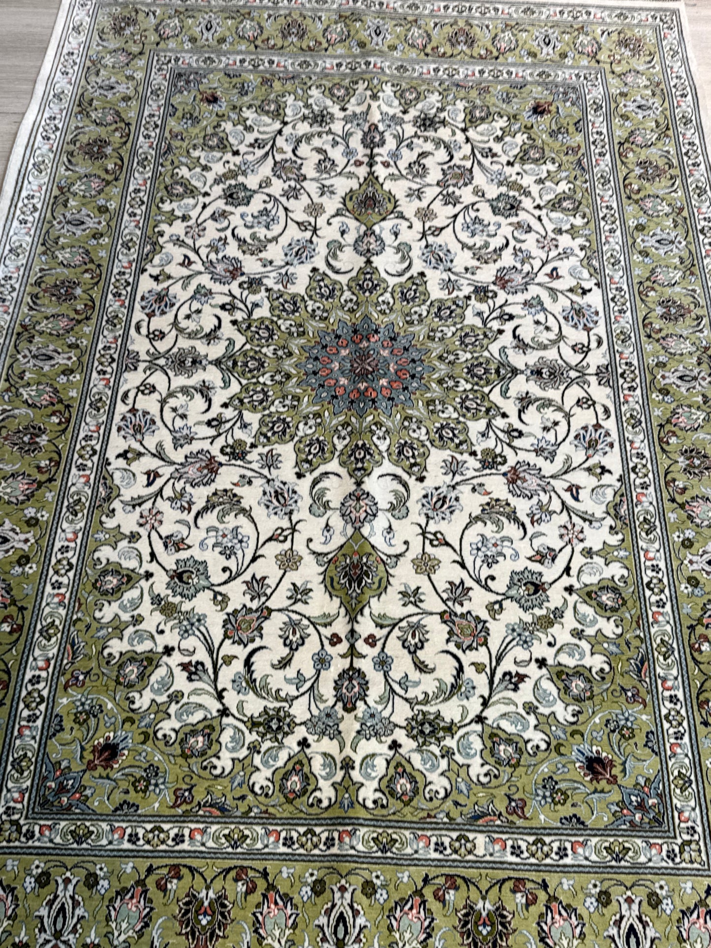 Silk Rug. Imperial Persian.