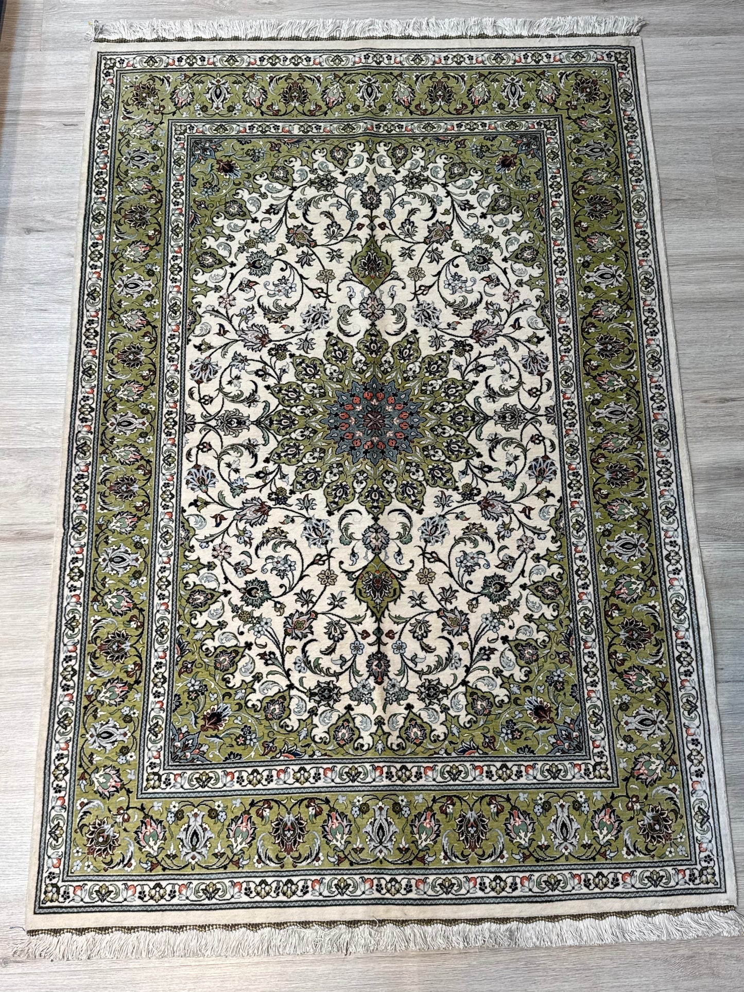 Silk Rug. Imperial Persian.