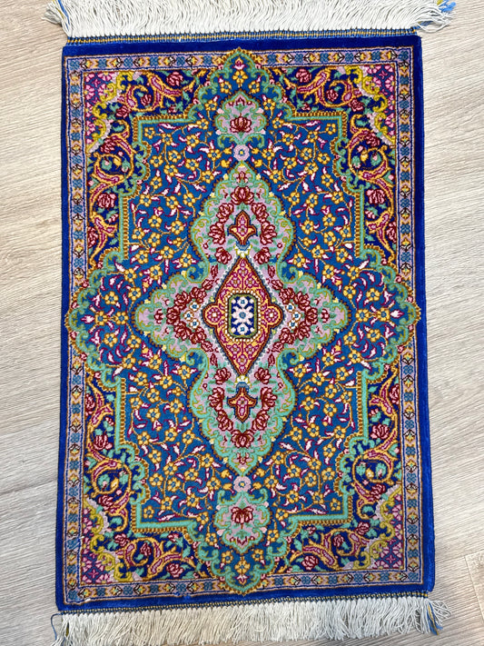 Silk Rug. Imperial Persian.