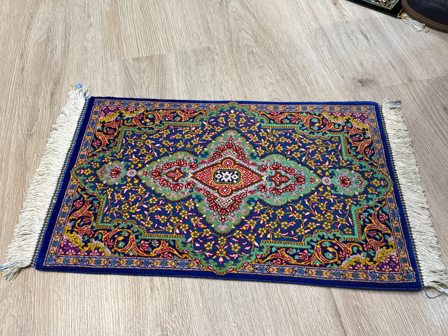 Silk Rug. Imperial Persian.