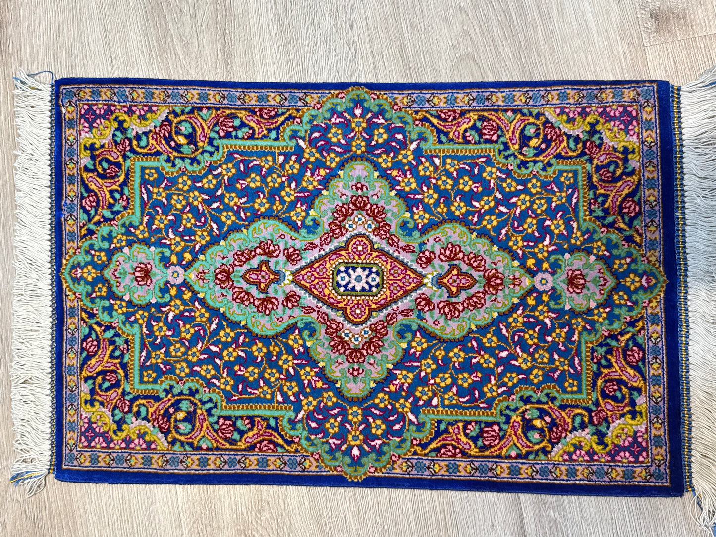 Silk Rug. Imperial Persian.