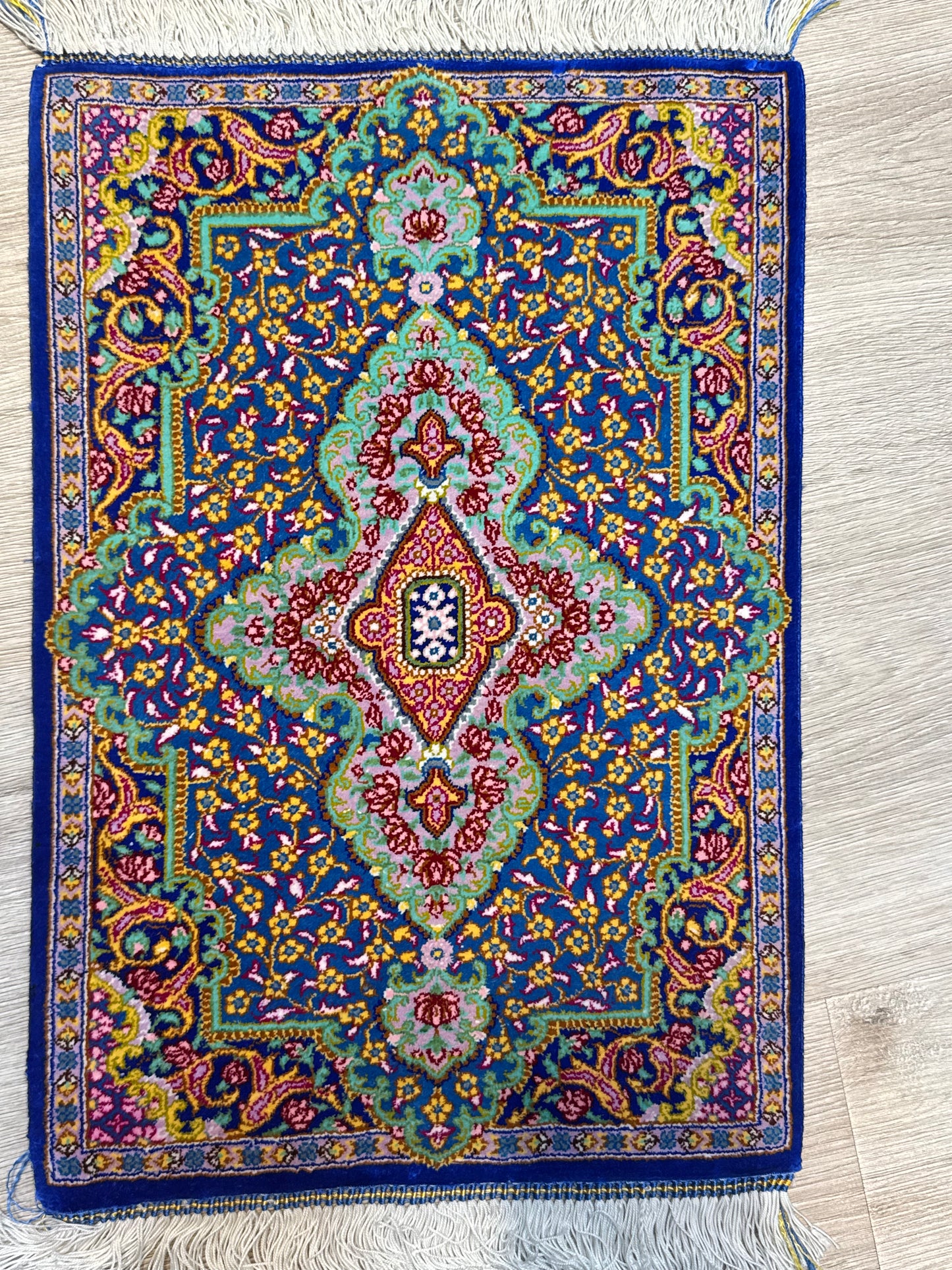 Silk Rug. Imperial Persian.