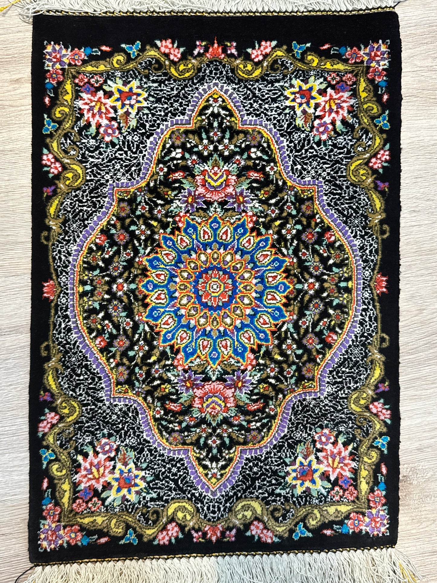 Silk Rug. Garden Bloom.