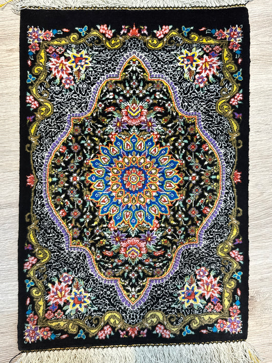 Silk Rug. Garden Bloom.