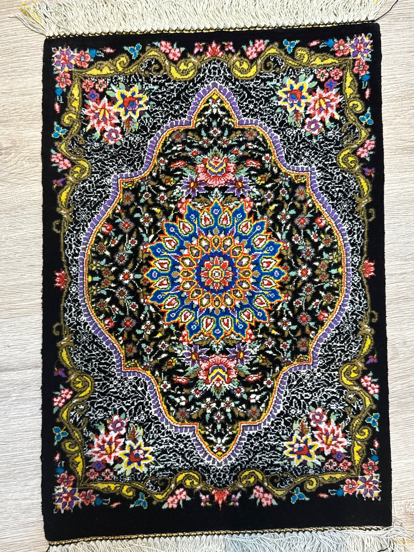 Silk Rug. Garden Bloom.