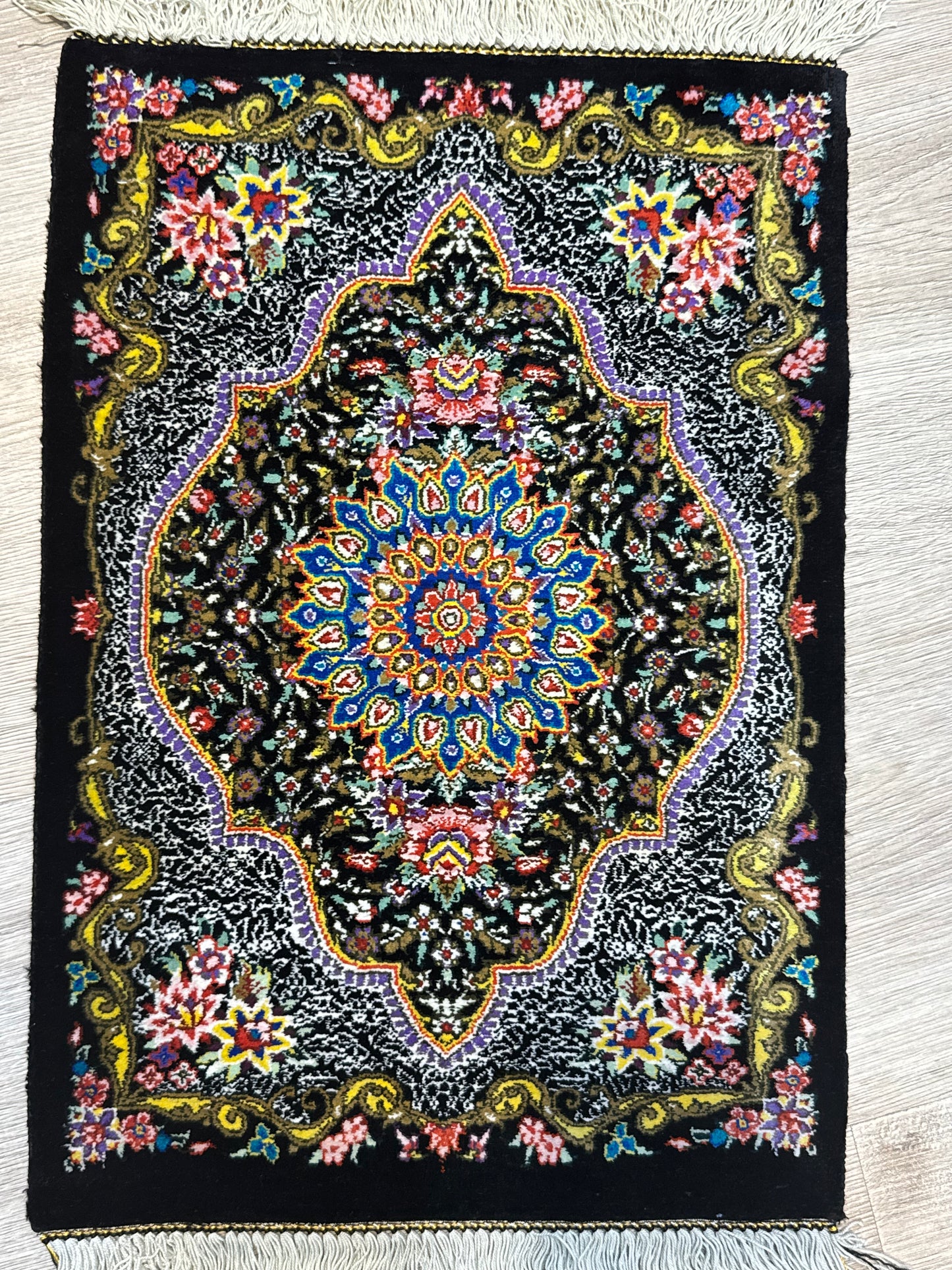 Silk Rug. Garden Bloom.