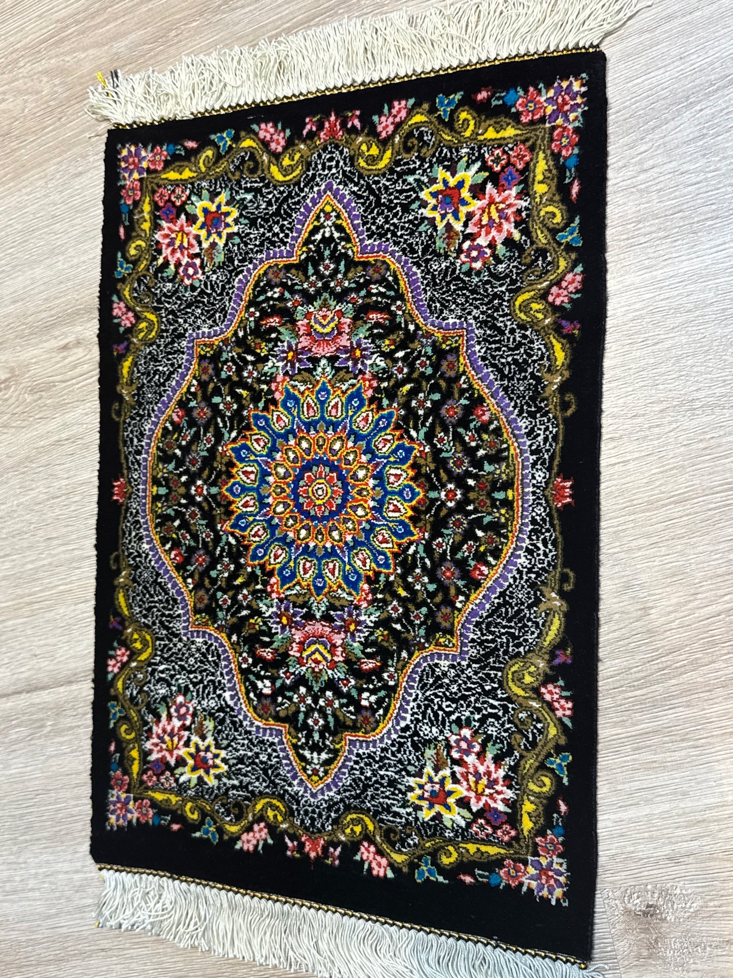 Silk Rug. Garden Bloom.