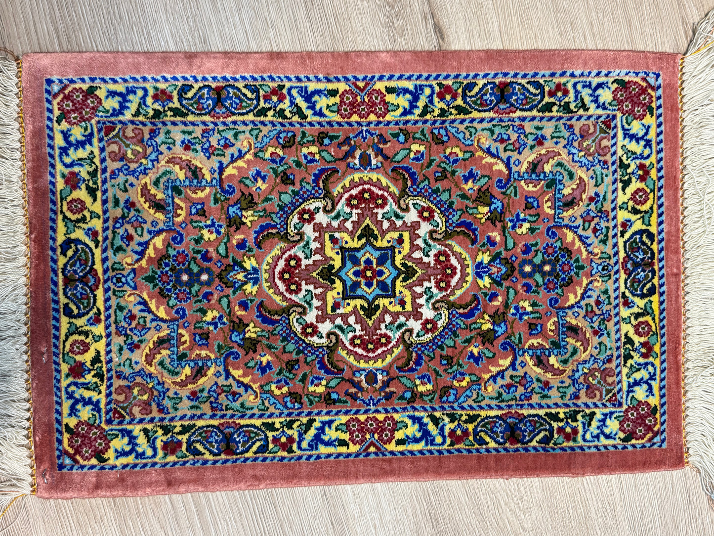 Silk Rug. Garden Bloom.